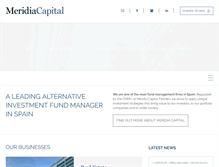 Tablet Screenshot of meridiacapital.com